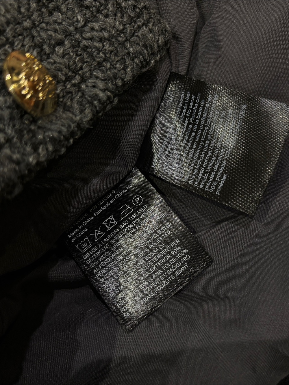 H&M Tweed Button-Front Cropped Jacket - Picture 4 of 4